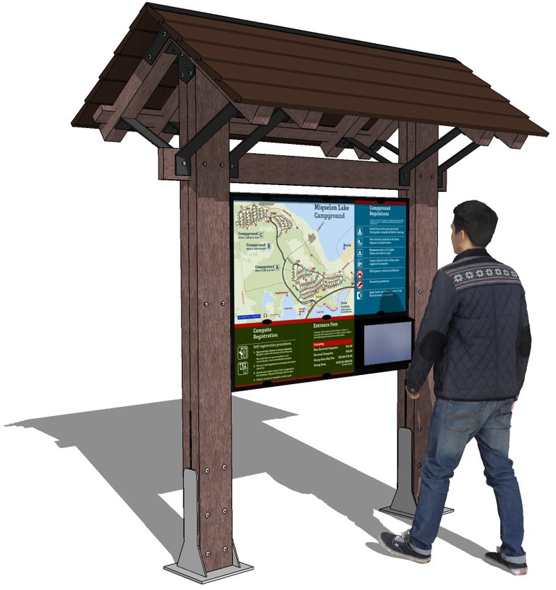 360 2-Post Mini Kiosk